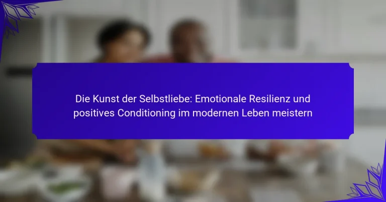 Die Kunst der Selbstliebe: Emotionale Resilienz und positives Conditioning im modernen Leben meistern