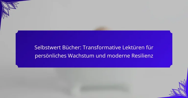 Selbstwert Bücher: Transformative Lektüren für persönliches Wachstum und moderne Resilienz