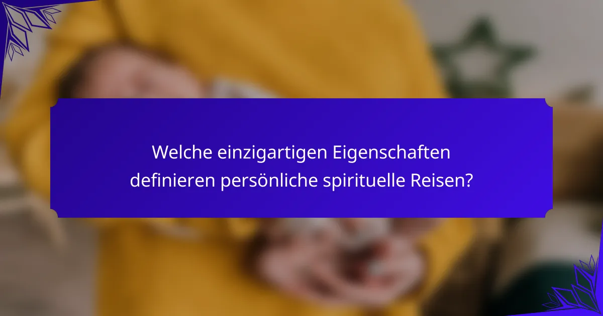 Welche einzigartigen Eigenschaften definieren persönliche spirituelle Reisen?